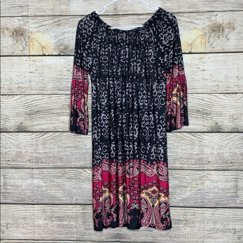 R. Rouge dress. Large. Shift style w/ bell sleeves